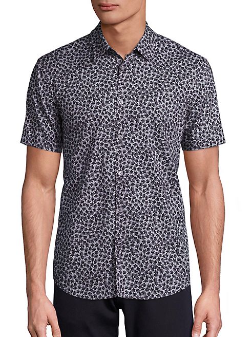 John Varvatos Star USA - Floral Print Cotton Shirt