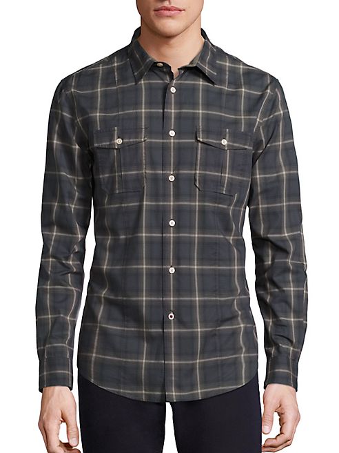 John Varvatos Star USA - Cotton Plaid Shirt