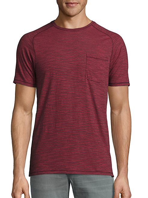 John Varvatos Star USA - Cotton Blend Micro-Striped Tee