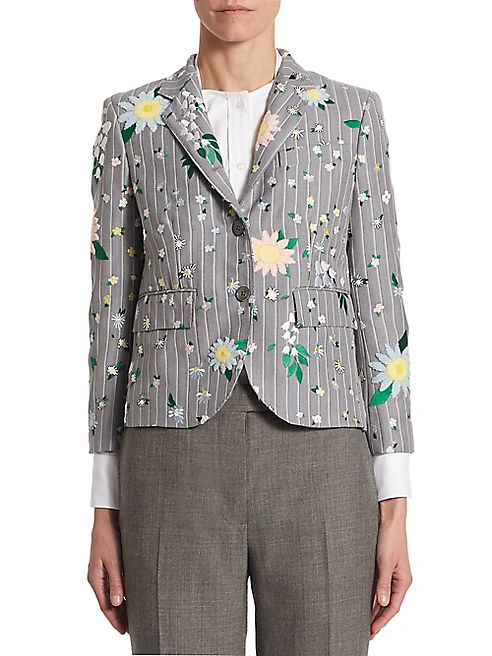 Thom Browne - Lily Embroidered Wool & Mohair Jacket