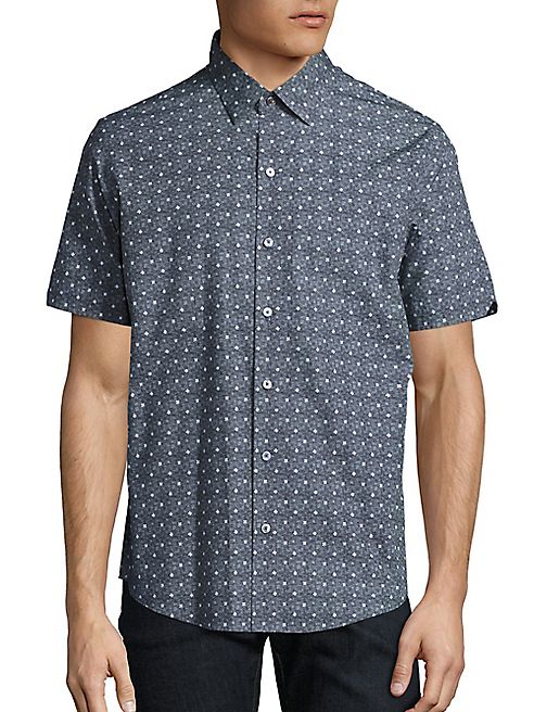 Zachary Prell - Short Sleeve Floral-Print Shirt