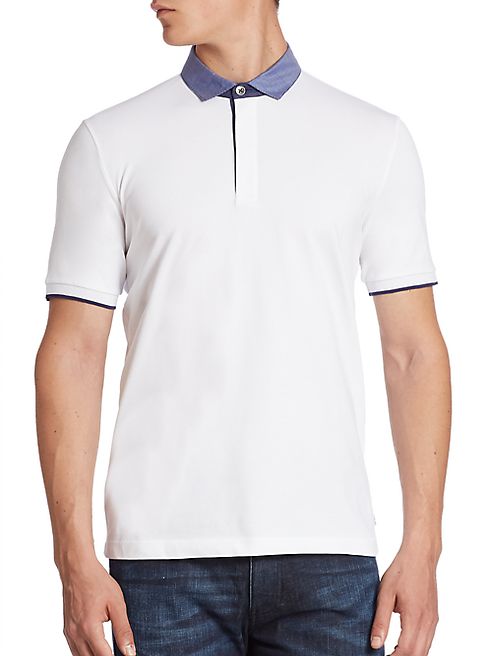 Armani Collezioni - Pique Polo with Trim