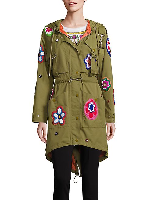 Moschino - Embroidered Floral Parka