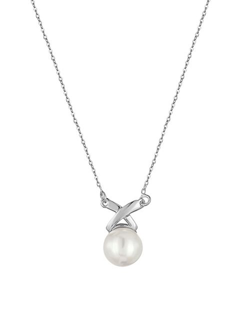 Majorica - 10MM Organic Pearl Crisscross Pendant Necklace