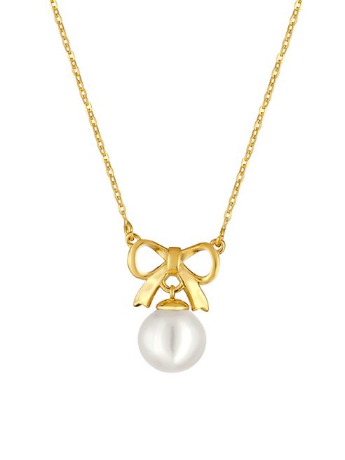 Majorica - 10MM Organic Pearl Bow Pendant Necklace