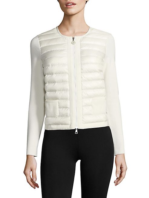 Moncler - Maglia Two-Pocket Quilted Zip Cardigan