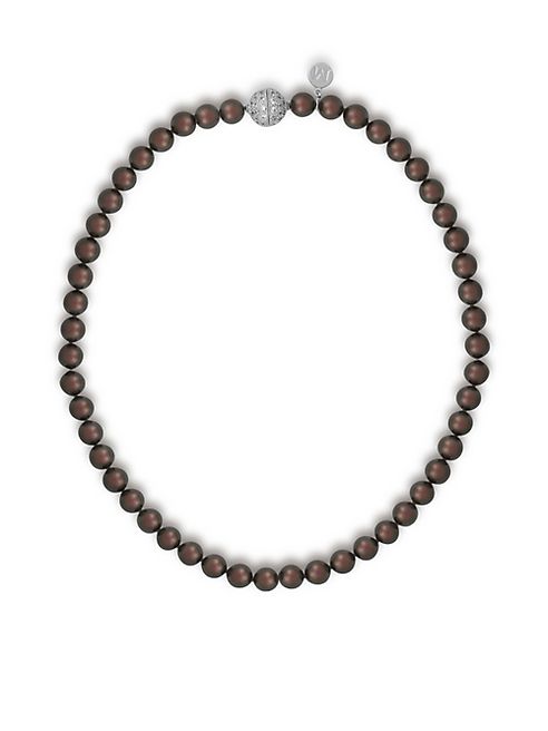 Majorica - 8MM Tahitian Pearl & Crystal Strand Necklace