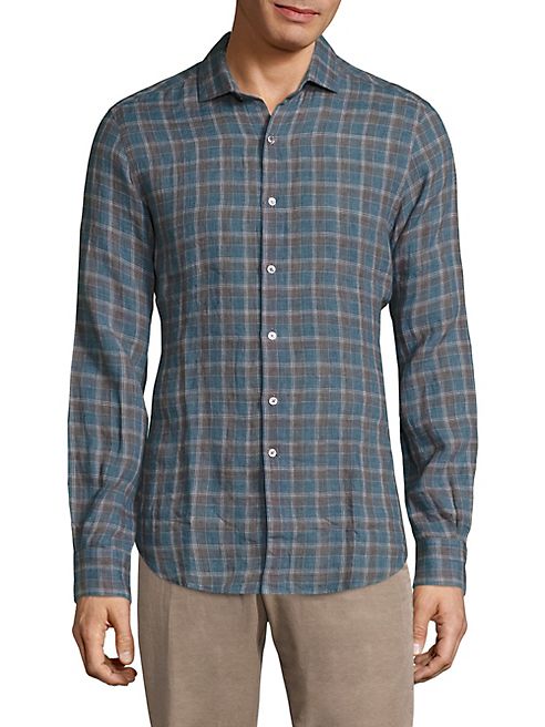 Boglioli - Plaid Button-Down Shirt