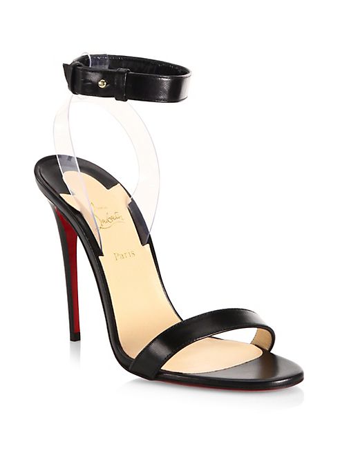 Christian Louboutin - Jonatina 100 Leather & PVC Ankle-Strap Sandals