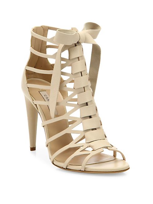 Casadei - Leather Cage Sandals