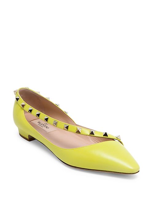 Valentino - Rockstud Patent Leather d'Orsay Flats