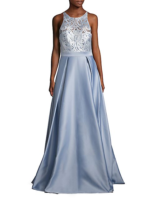 Badgley Mischka - Embroidered A-Line Gown