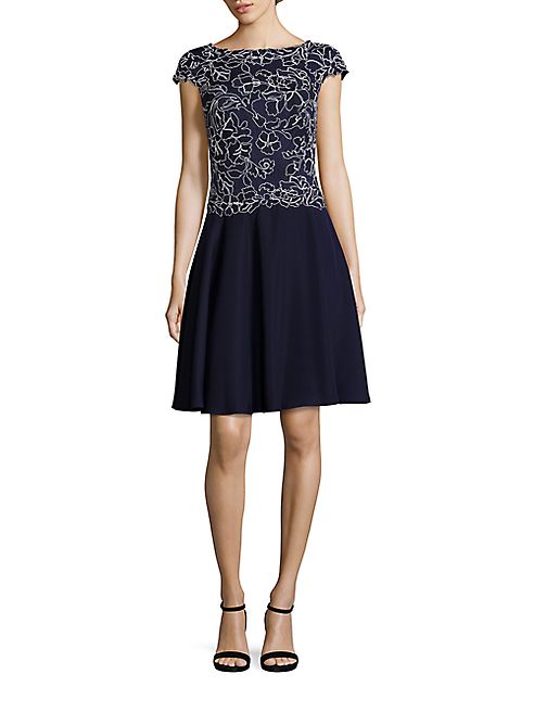 Tadashi Shoji - Embroidered Flare Dress