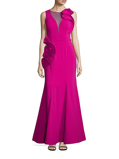 Nero by Jatin Varma - Deep V-Illusion Gown