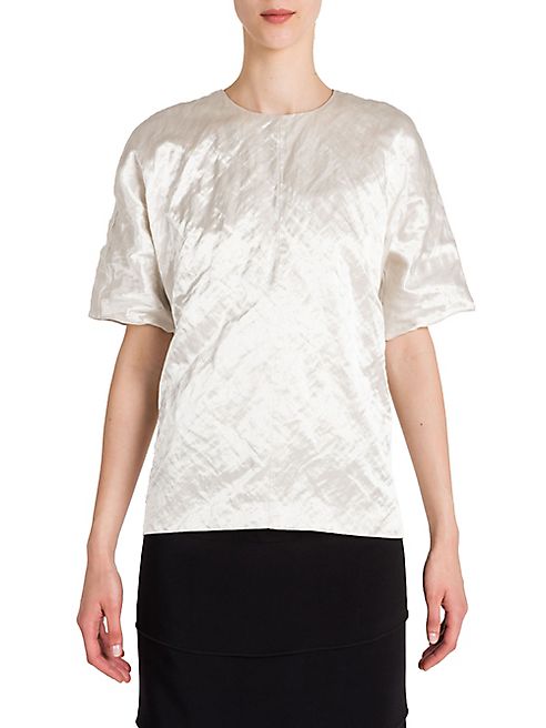 Jil Sander - Short Sleeve Satin Blouse