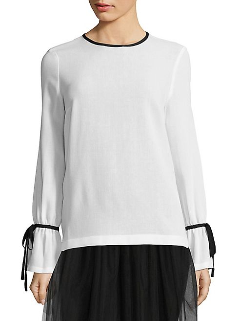 Mother of Pearl - Patsy Bow Sleeve Wool Top