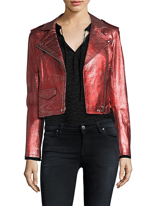 IRO - Axelle Distressed Leather Moto Jacket