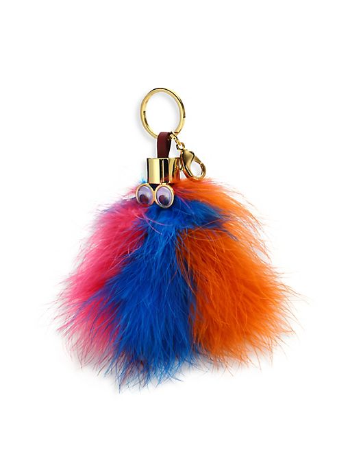 Sophie Hulme - Leonard Multicolor Feather Keychain