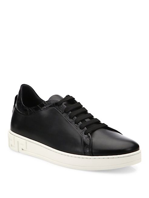 Versace - Grecca Leather Sneakers