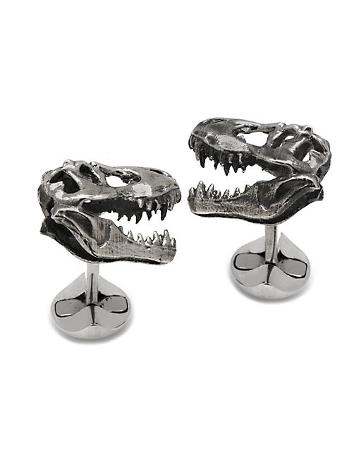 Cufflinks, Inc - Ox & Bull Trading Co. Sterling Silver T-Rex Dinosaur Cuff Links