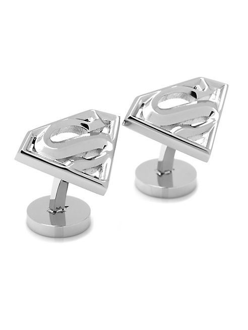 Cufflinks, Inc - DC Comics Beveled Superman Stainless Steel Shield Cuff Links