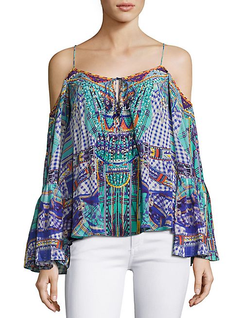 Camilla - Abstract Print Silk Top