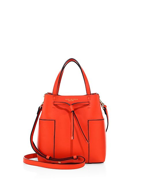 Tory Burch - Block-T Micro Leather Bucket Bag