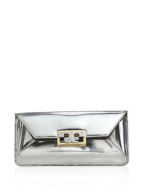 Tory Burch - Gigi Metallic Leather Envelope Clutch