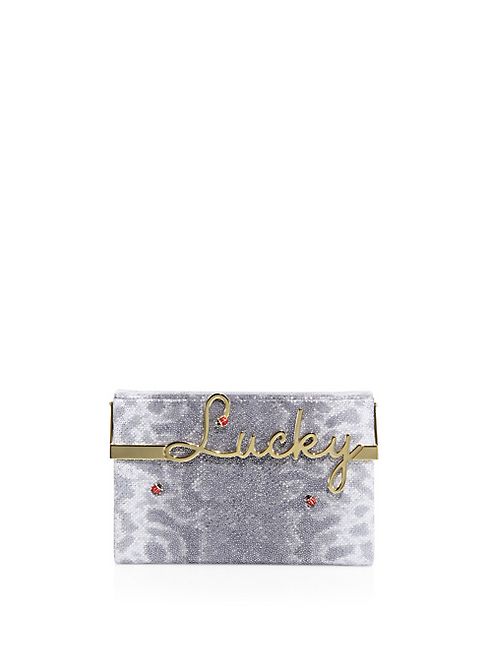 Charlotte Olympia - Lucky Vanina Embellished Karung Clutch