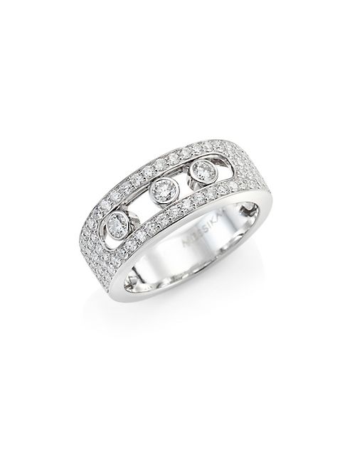 Messika - Move Joaillerie Pavé Diamond & 18K White Gold Ring