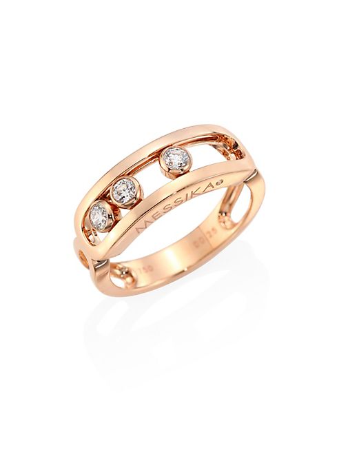 Messika - Bague Move Diamond & 18K Rose Gold Ring