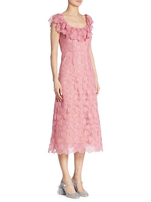 Miu Miu - Heart-Macramé Lace Dress