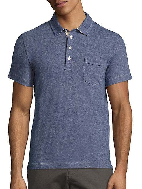 Billy Reid - Penascola Heathered Slim Polo Shirt