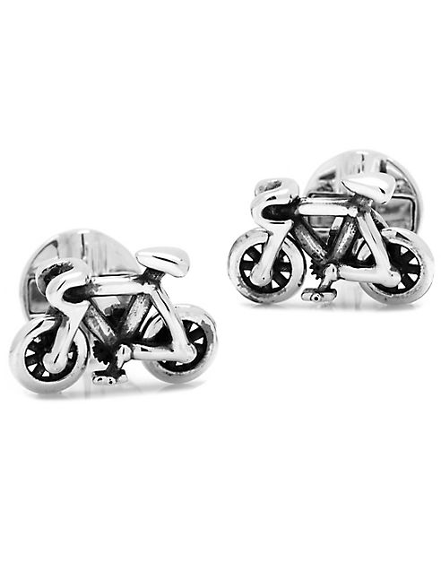 Cufflinks, Inc - Silvertone Moving Parts Bicycle Cuff Links