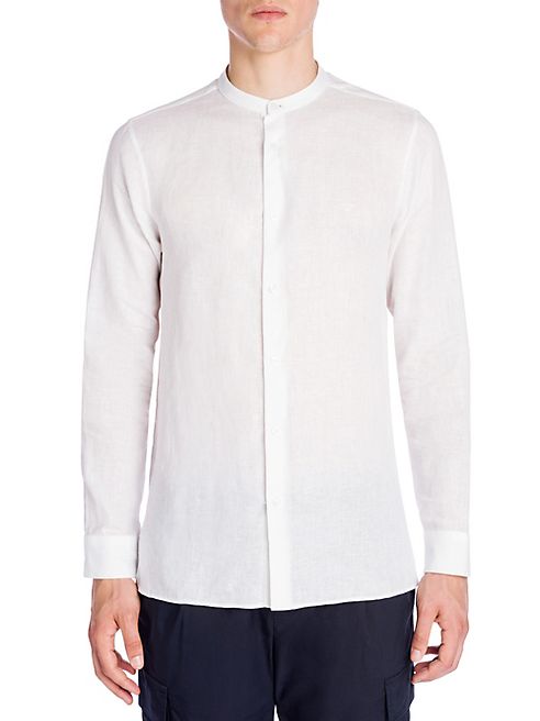 Emporio Armani - Long Sleeve Linen Shirt