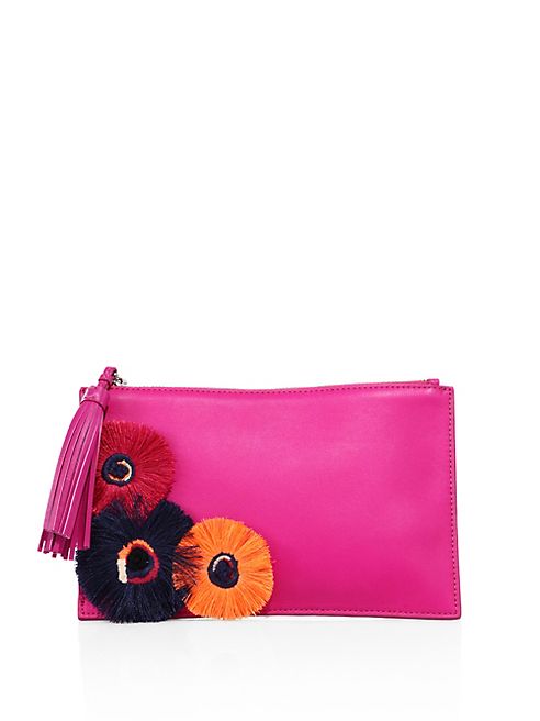 Loeffler Randall - Floral-Embroidered Leather Pouch