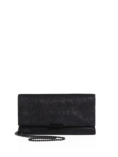 Loeffler Randall - Small Shimmer Suede Tab Clutch