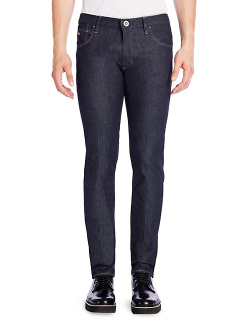 Emporio Armani - Textured Slim Fit Jeans