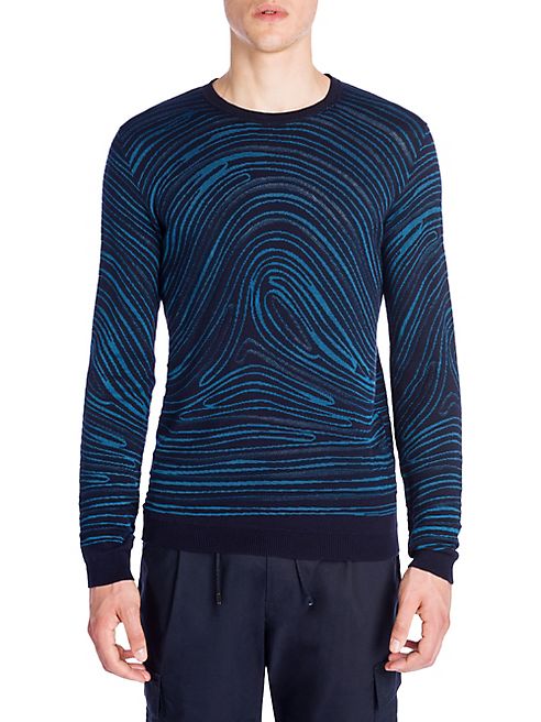 Emporio Armani - Long Sleeve Wool-Blend Sweater