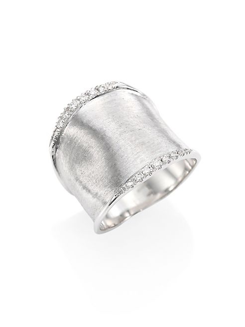 Marco Bicego - Lunaria Medium Diamond & 18K White Gold Ring