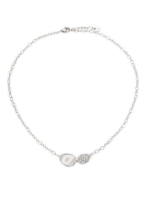 Marco Bicego - Lunaria Diamond & 18K White Gold Pendant Necklace