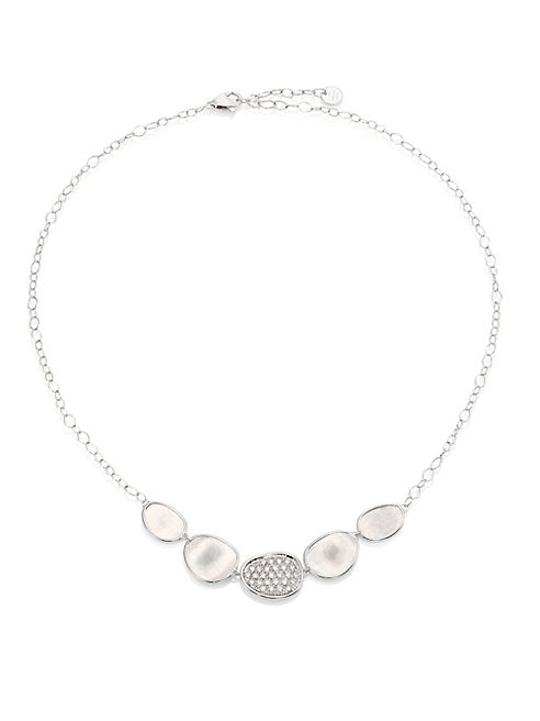 Marco Bicego - Lunaria Diamond & 18K White Gold Graduated Necklace