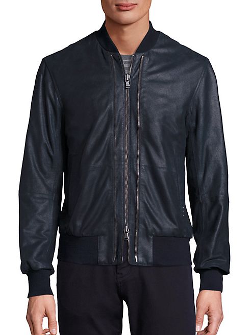 John Varvatos Star USA - Leather Bomber Jacket