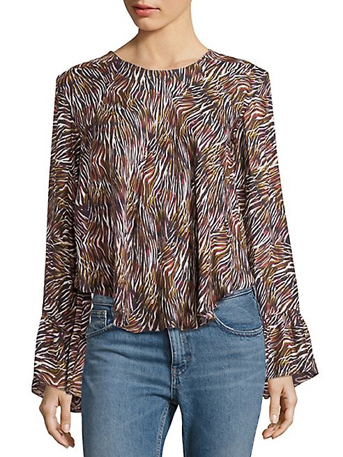 IRO - Tildana Silk Zebra-Print Top