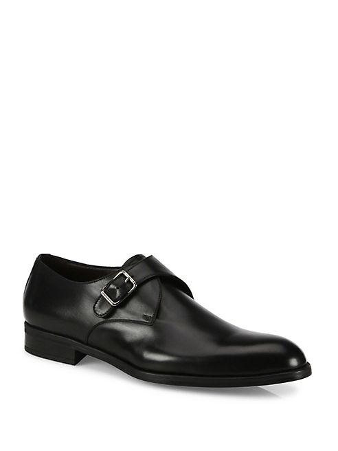 Ermenegildo Zegna - Garrone Monk Strap Leather Dress Shoes