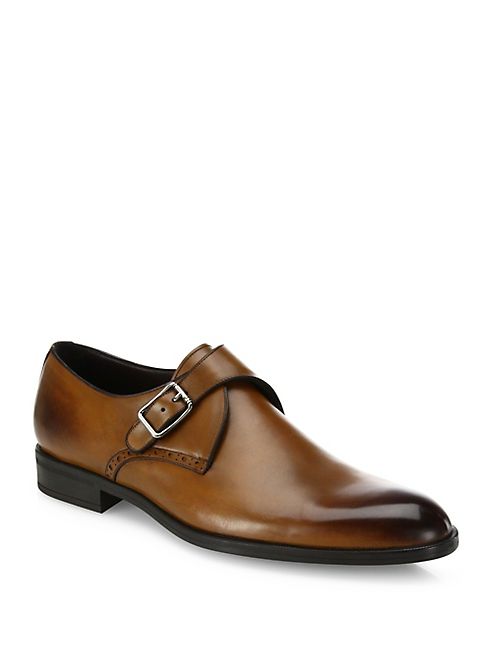 Ermenegildo Zegna - Single Monk Strap Leather Shoes