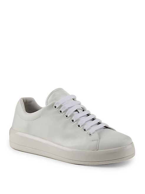 Prada - Leather Low-Top Sneakers