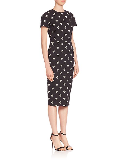 Victoria Beckham - Daisy-Print Sheath Dress