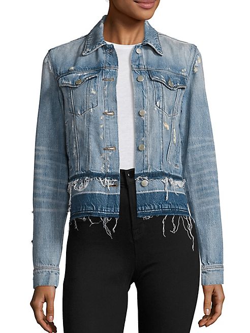 J BRAND - Deena Cropped Released Hem Denim Jacket