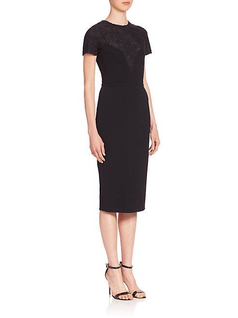 Victoria Beckham - Lace Yoke Sheath Dress